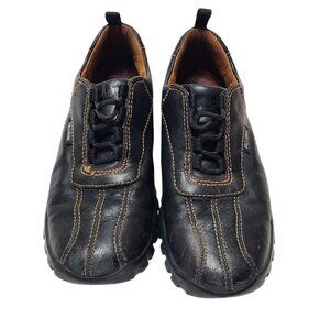 Palladium Womens Size US 8 EU 38 Black Beige Leather Lace Up Sneaker Shoes